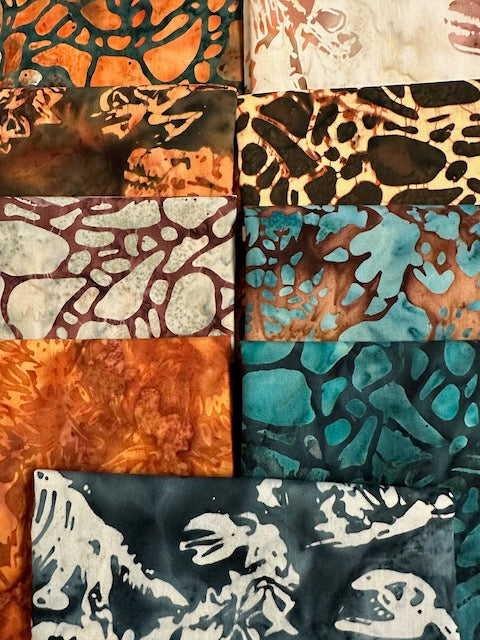 DINOSAURUS 9 fat quarters