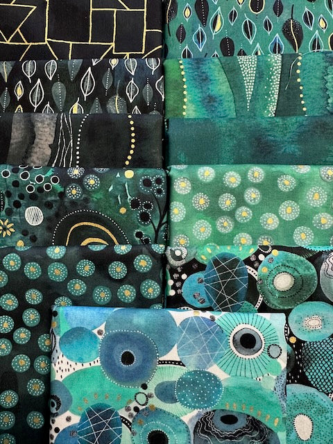 EBB & FLOW Emerald 11 fat quarters