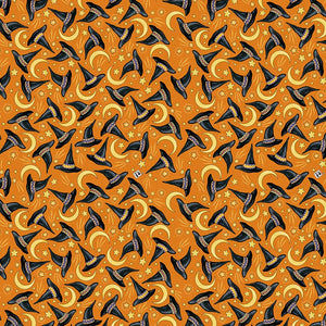 SPOOKY CUTE HALLOWEEN Hats and Moons orange