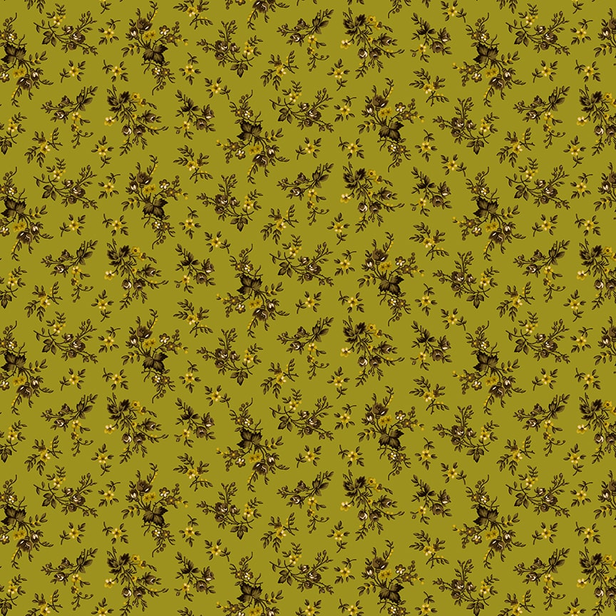 SCRAP BASKET FAVORITES Pressed Flowers green