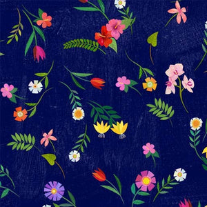 JUNGLE MENAGERIE Jungle Flower navy