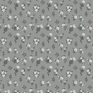 A WALK ON THE PRAIRIE Floral sage gray