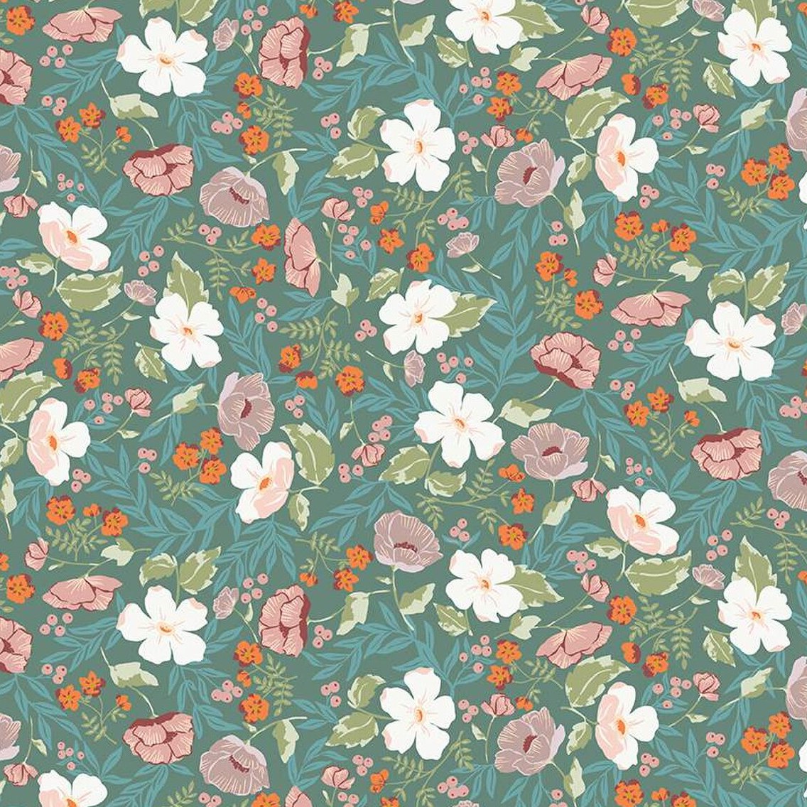 WINGED MEDLEY Boho Blooms teal