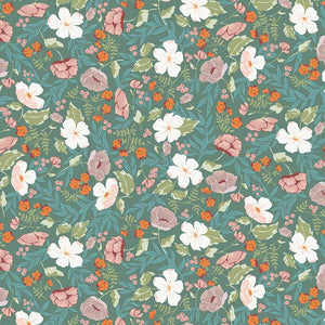 WINGED MEDLEY Boho Blooms teal