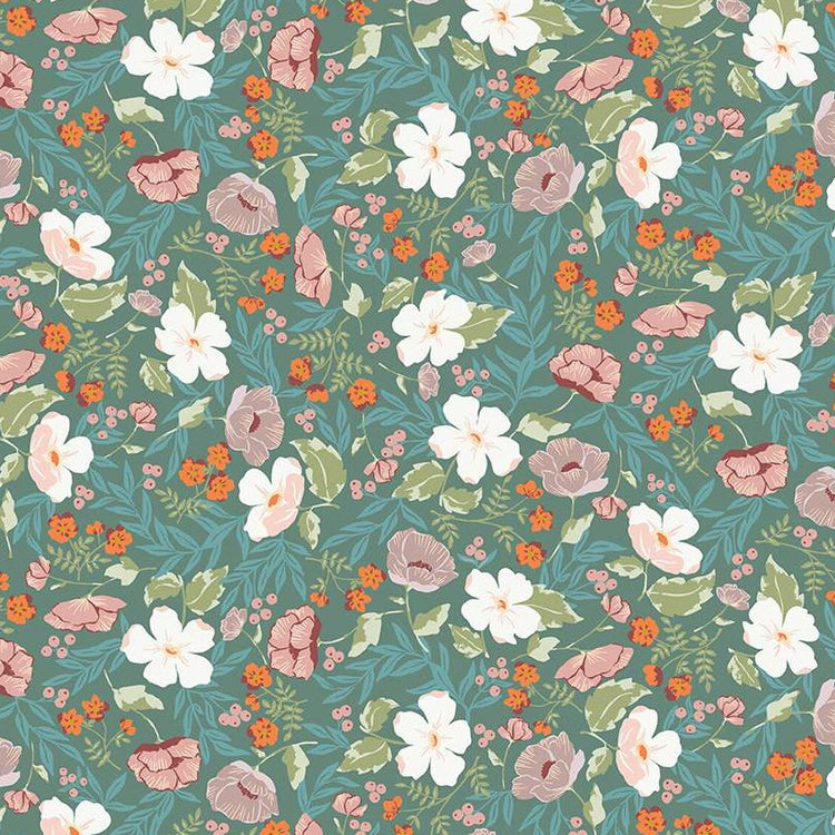 WINGED MEDLEY Boho Blooms teal