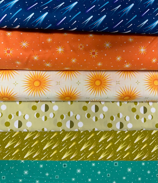 FALL WINDMILLS Planetarium olive/orange 48"x60"