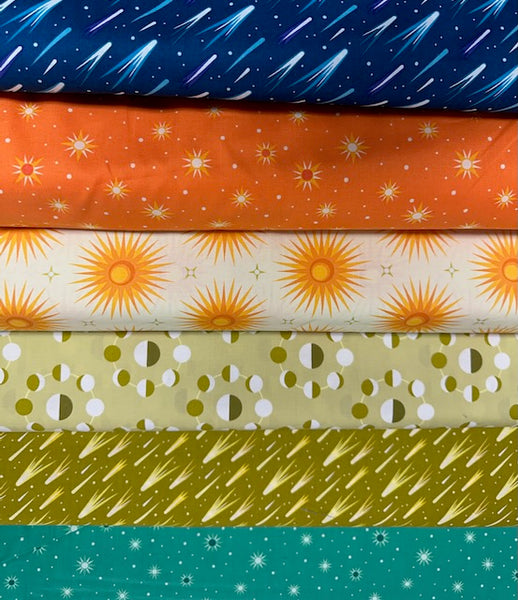 FALL WINDMILLS Planetarium olive/orange 48"x60"