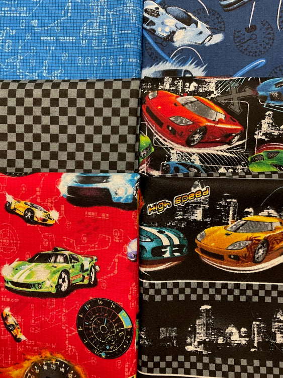 FAST AND WILD 6 fat quarters