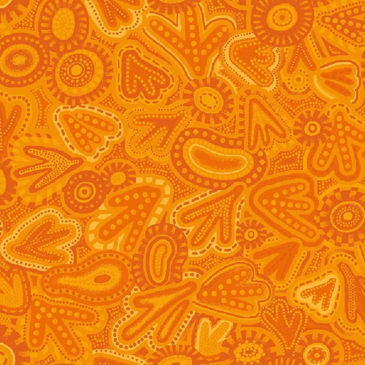 BAIAME'S SPIRIT Bird Tracks orange