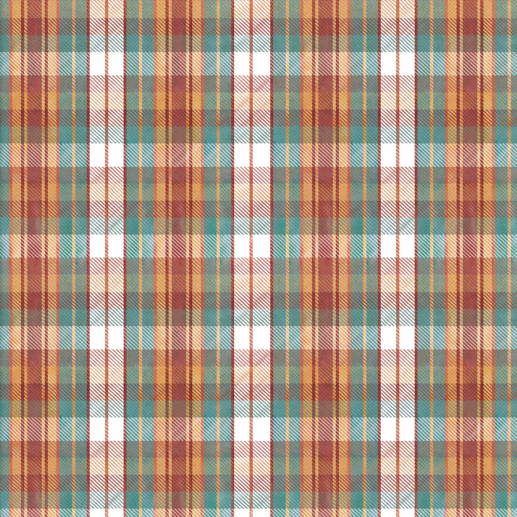 PUMPKIN PLEASE Harvest Plaid multi-color