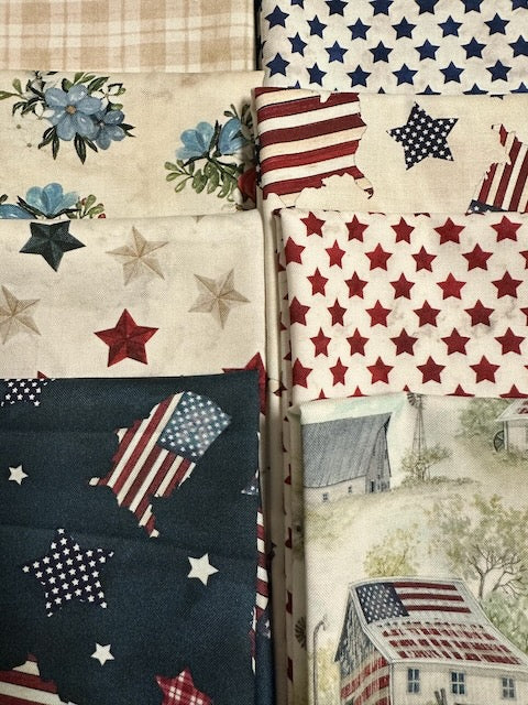FARMHOUSE AMERICANA 8 fat quarters