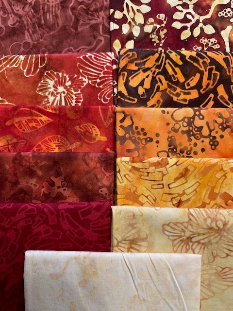 FOREST FLORA Red 11 half yards