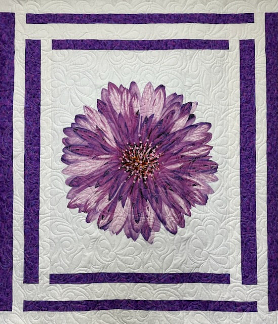 FRAMED Crayola Flower Purple 54"x62"