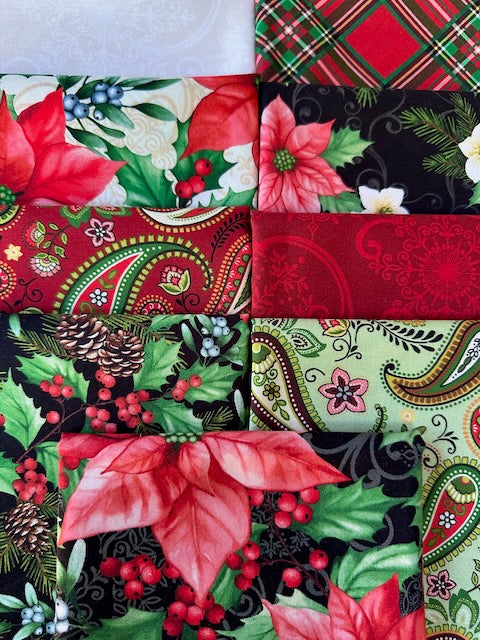 BLOOMS OF THE HOLIDAY 9 fat quarters