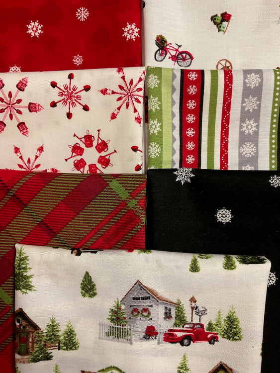 HOLIDAY HAPPY PLACE 7 fat quarters
