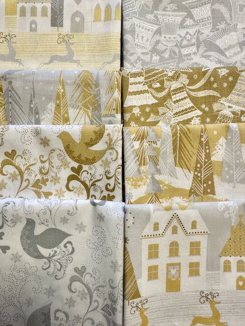 HOLIDAY VILLAGE 8 fat quarters