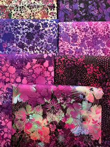 I DREAM IN COLOR Purple 7 fat quarters