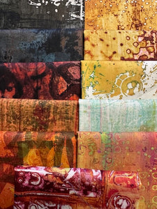 INDUSTRIAL IMPRINTS Warm 11 fat quarters