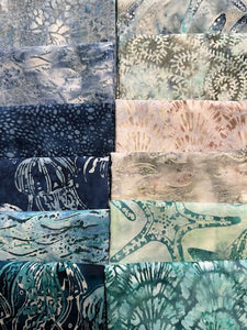 JELLY FISH BATIKS Denim 12 fat quarters