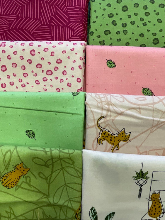 LEAFY KEEN Grass 8 fat quarters