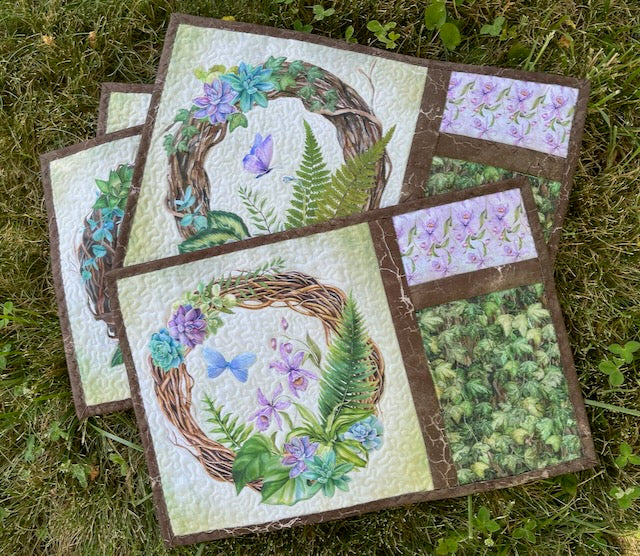 LET'S EAT Botanical 6 Placemats 12"x18"