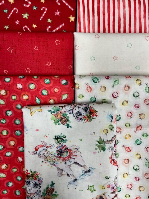 LITTLE DARLINGS CHRISTMAS Red 7 fat quarters