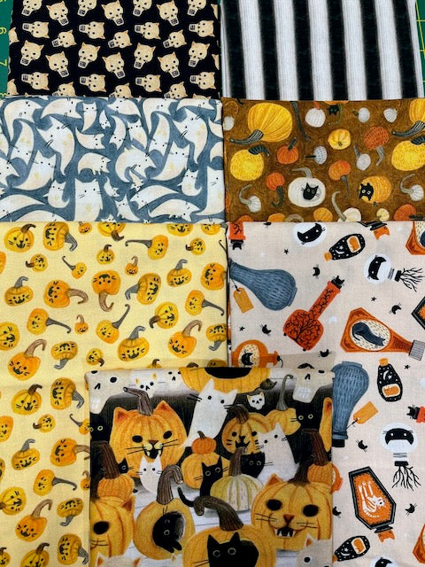 MEOWLOWEEN 7 fat quarters