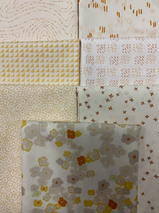 MIX THE VOLUME Gold 7 fat quarters