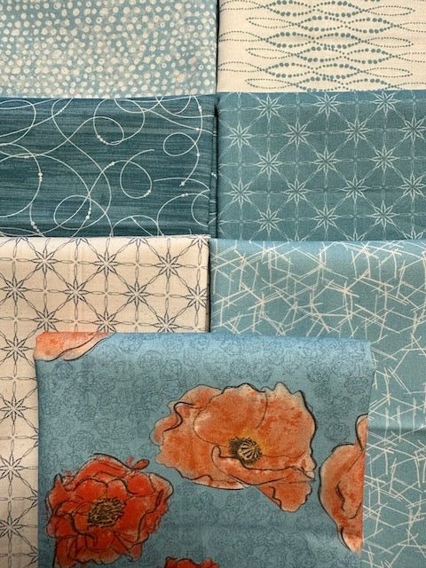 MODERN VINTAGE: TREASURED Turquoise 7 half yards