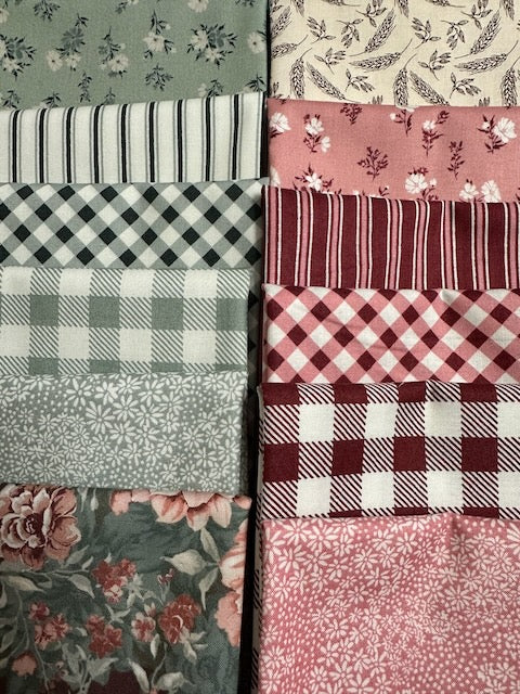 A WALK ON THE PRAIRIE 12 fat quarters