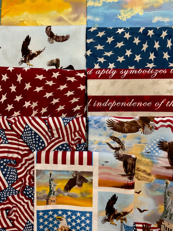 NATIONAL EMBLEM 9 fat quarters