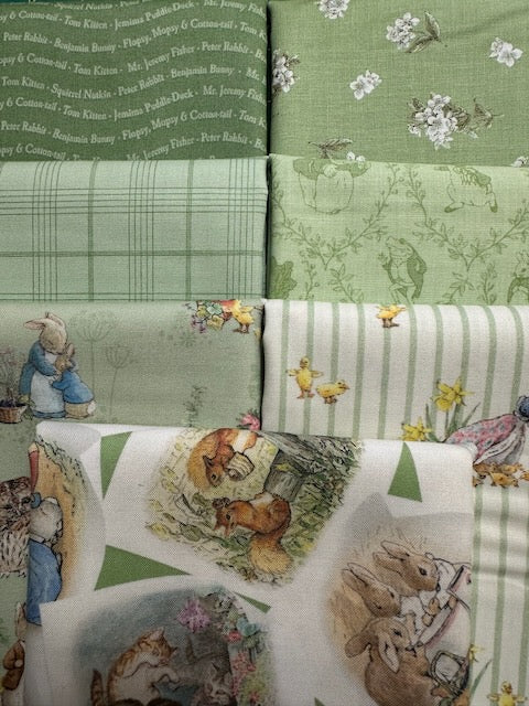 PETER RABBIT Green 7 fat quarters