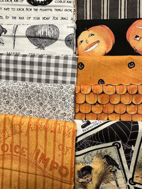 PUMPKIN PATCH Black 10 fat quarters