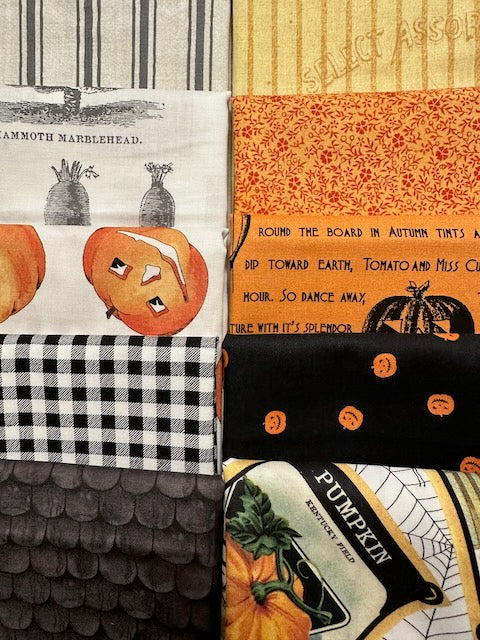 PUMPKIN PATCH White 10 fat quarters