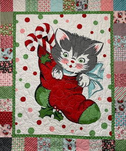 PUPPY LOVE Kitty Christmas 45"x54"