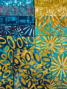 RETRO REVIVAL Turquoise 11 half yards
