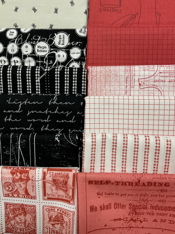 SEW JOURNAL Red and Black 12 half yards