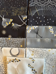 SHIMMER Black/Gray 13 fat quarters