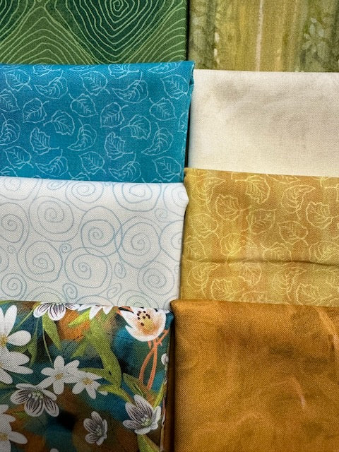 SPRING IN THE NORTHWOODS Gold 8 fat quarters