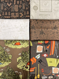 THE GREAT OUTDOORS Bark 6 fat quarters