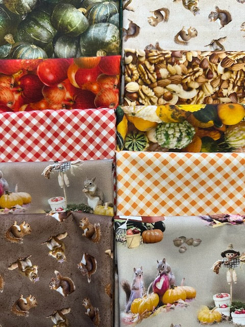 THE SECRET LIFE OF SQUIRRELS 10 fat quarters