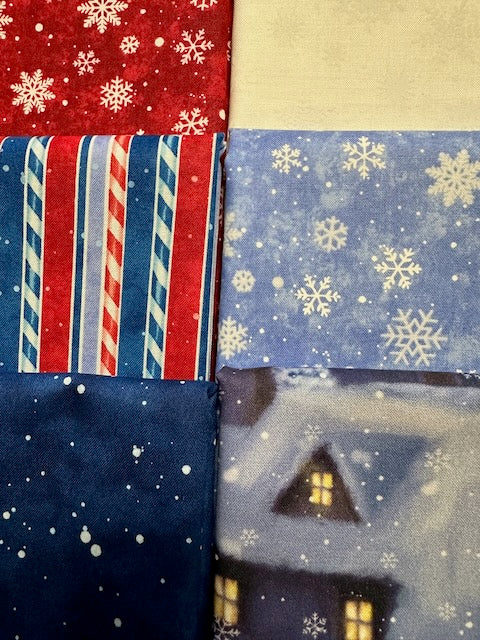 'TWAS THE NIGHT BEFORE CHRISTMAS 6 fat quarters