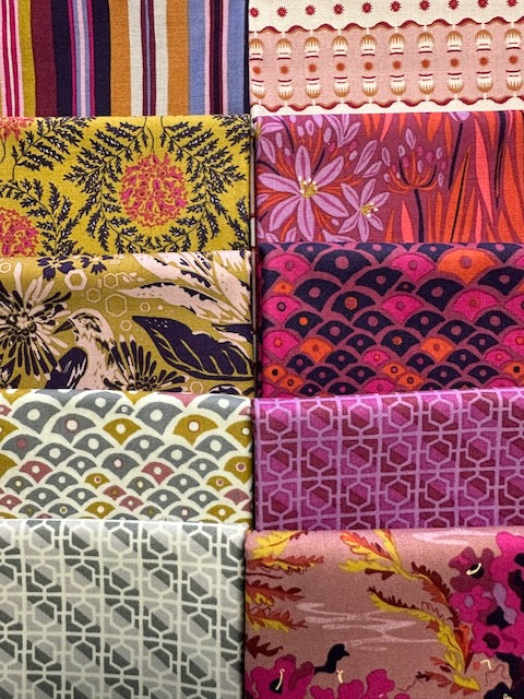 WANDERING EYE Warm 10 fat quarters