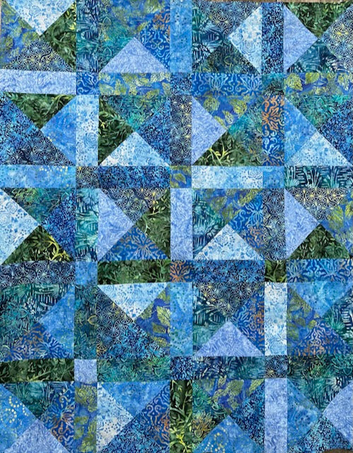 WARRENWOOD Blue Batik 45"x59"