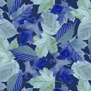 NATURAL BEAUTIES Leaves blue