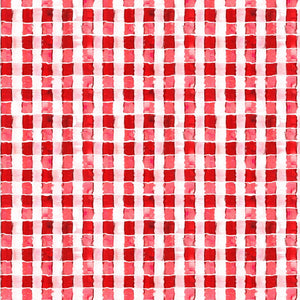 WELCOME TO THE FUNNY FARM Gingham red