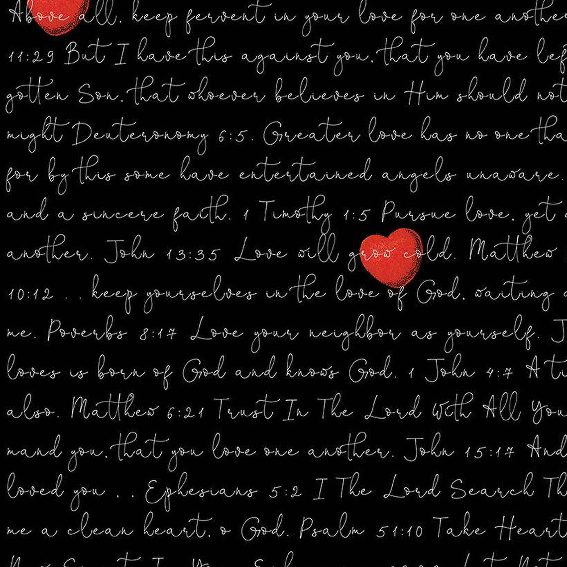 ALL MY HEART Love Letters black