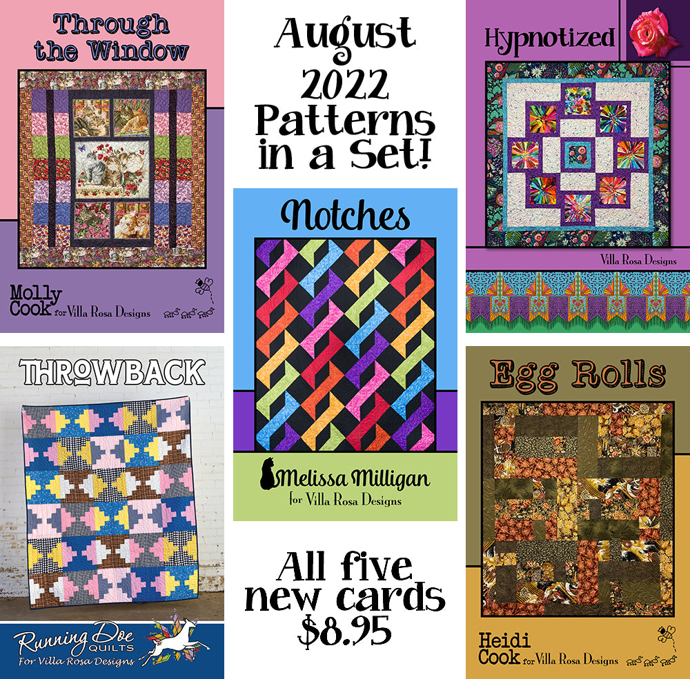 Aug 2022 SET of 5 CARDS – Villa Rosa Designs