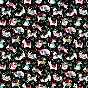 SANTA PAWS Dog Feature black multi