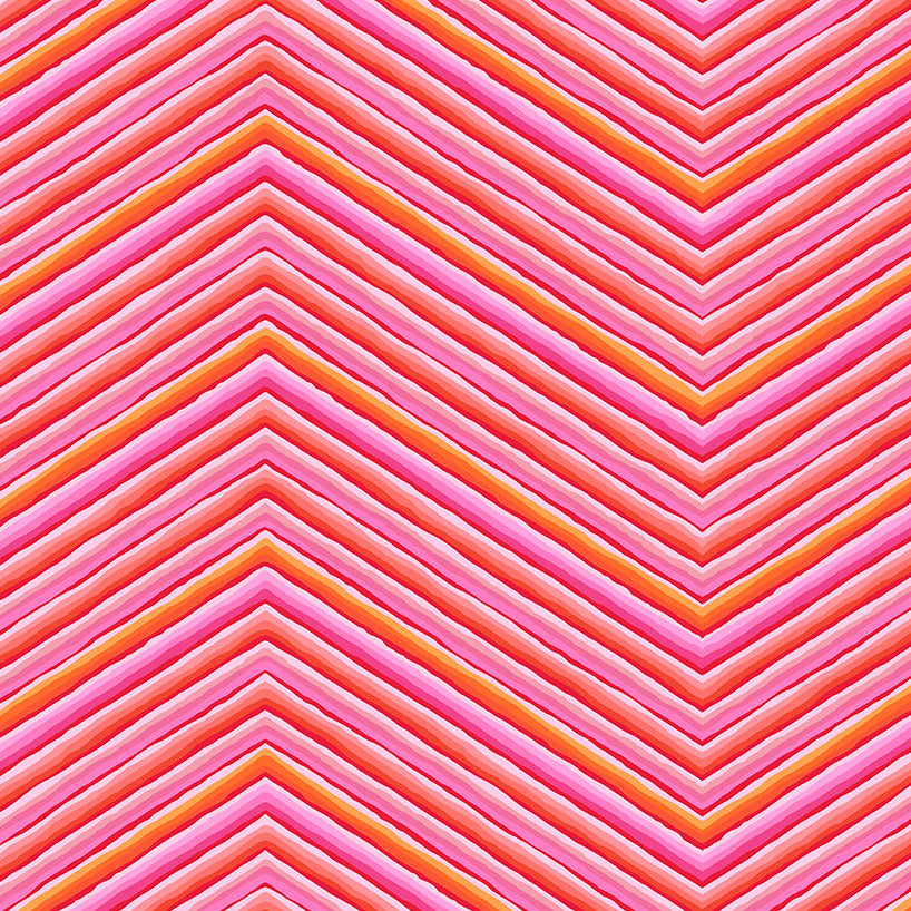 KAFFE: 85 & FABULOUS Chevron Stripe pink